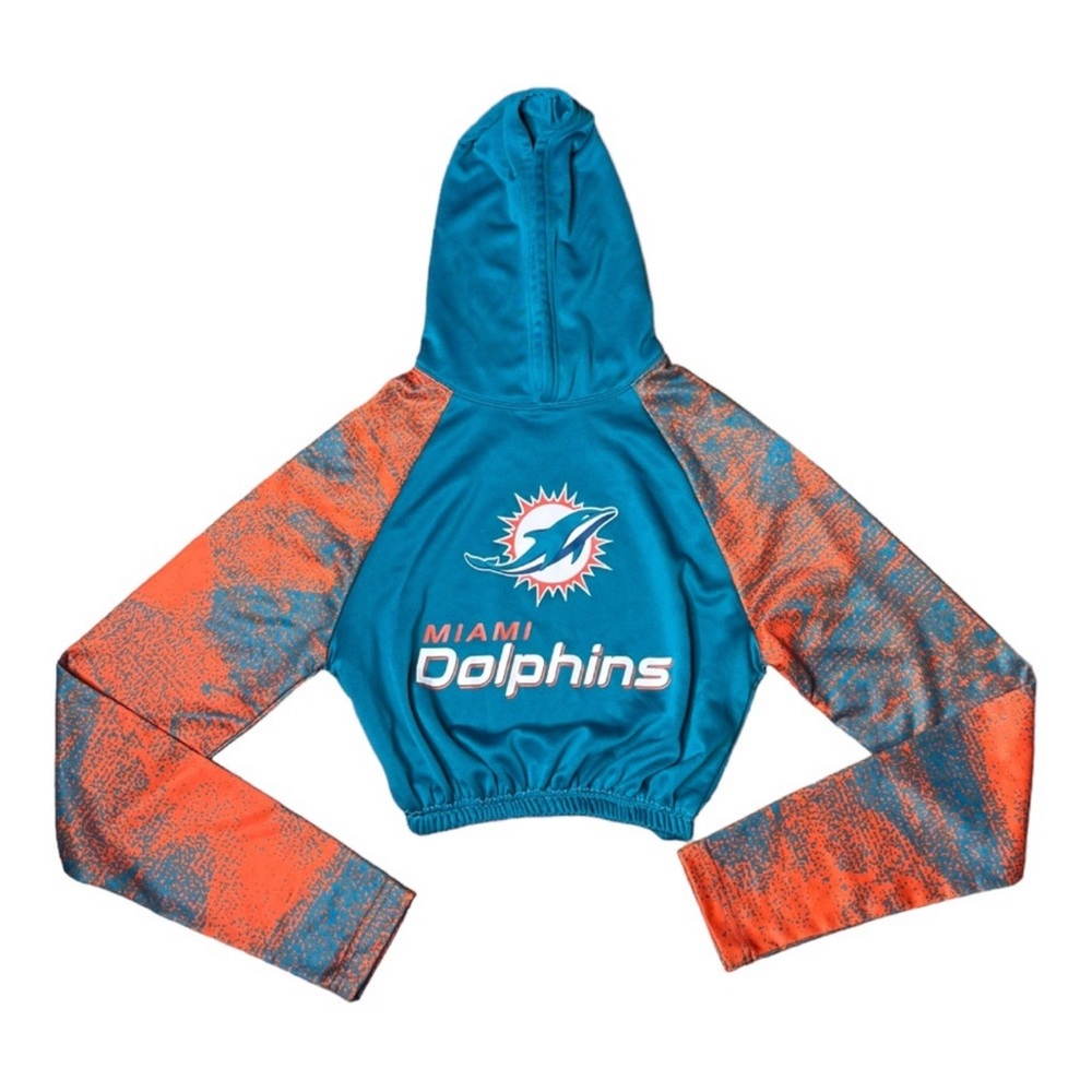 Miami dolphins football cropped hoodie